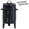 vidaXL Udend&oslash;rs grill &Oslash; 40 x 80 cm St&aring;l Sort