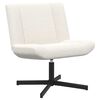 vidaXL Drejestol Creme 63 x 75 x 76 cm F&aring;rskind