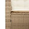 vidaXL havesofa med bord og hynder L-formet polyrattan beige