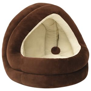vidaXL katteseng 40x40x35 cm brun og cremefarvet