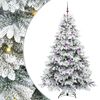 vidaXL Kunstigt juletr&aelig; med 300 LED'er Hvid 210 cm PE og PVC