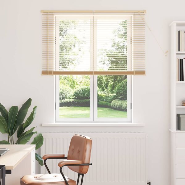vidaXL Persienner Indstillelig Lys Brun med M&oslash;nster 150 x 120 cm PVC