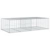 vidaXL gabionkurv med cover 200x100x50 cm galvaniseret jern