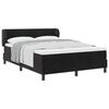 vidaXL Box spring seng med hovedg&aelig;rde Sort 140 x 190 cm Fl&oslash;jl