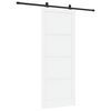 vidaXL Skyded&oslash;r ORKDAL 93 x 232 cm Konstrueret tr&aelig; Hvid og sort