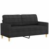 vidaXL 2-personers sofa 140 cm stof sort