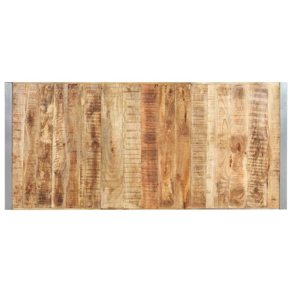 vidaXL spisebord 220x100x75 cm massivt ru mangotræ