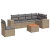 vidaXL sofas&aelig;t til haven 7 dele med hynder polyrattan beige