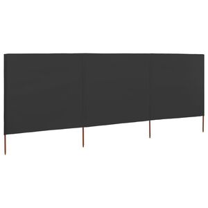 vidaXL 3-panels l&aelig;sejl stof 400 x 120 cm antracitgr&aring;