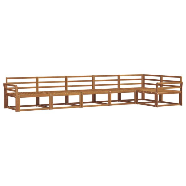 vidaXL Udend&oslash;rs sofagruppe 6 pcs Naturfarvet Massivt Akacietr&aelig;