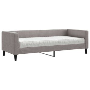 vidaXL daybed med madras 80x200 cm stof gr&aring;brun