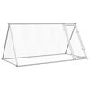 vidaXL h&oslash;nsehus 200x105x91 cm galvaniseret st&aring;l s&oslash;lvfarvet