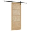 vidaXL Skyded&oslash;r Naturfarvet og sort 86 x 211 cm Massivt fyrretr&aelig;