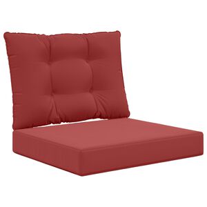 vidaXL Udend&oslash;rs Sofa Pude 2 pcs Vinr&oslash;d Polyester