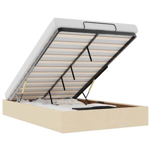 vidaXL osmannisk sengeramme uden madras 120x200 cm stof cremefarvet