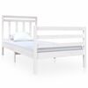 vidaXL sengeramme 90x190 cm Single massivt tr&aelig; hvid