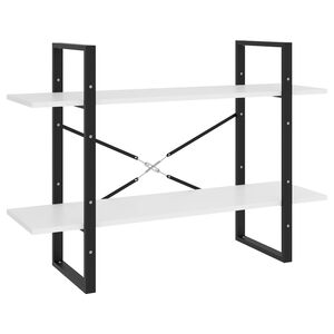 vidaXL bogreol med 2 hylder 100x30x70 cm konstrueret tr&aelig; hvid