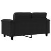 vidaXL 2-personers sofa 120 cm mikrofiberstof sort