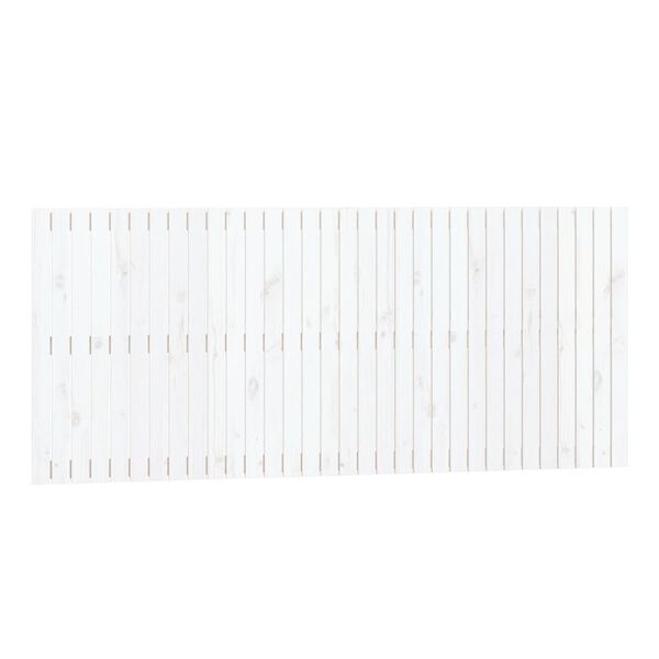 vidaXL sengegavl 204x3x90 cm massivt fyrretr&aelig; hvid