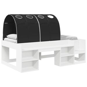 vidaXL Seng med Tunnel 4 pcs Hvid og sort Konstrueret tr&aelig;