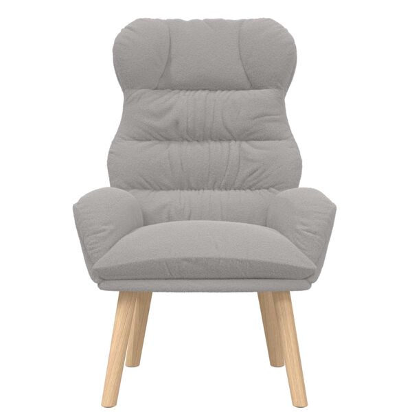 vidaXL l&aelig;nestol Lysegr&aring; 69 x 74 x 93 cm Sherpa-stof