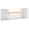 vidaXL haveb&aelig;nk med gabiondesign 183x41x60,5 cm massivt douglasgran