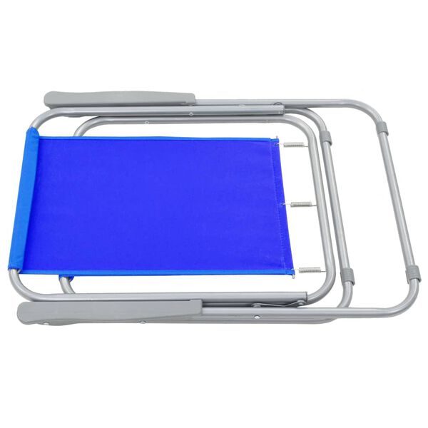 vidaXL foldbare campingstole 2 stk. 52 x 59 x 80 cm blå