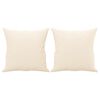 vidaXL 2-personers sofa med puder og hynder 120 cm velour cremefarvet