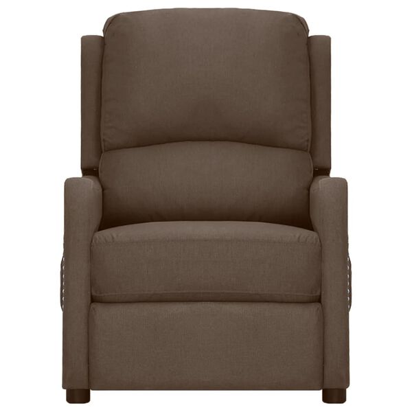 vidaXL massagestol med l&oslash;ftefunktion stof gr&aring;brun