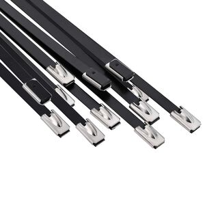 vidaXL Kabelb&aring;nd 12 stk. 4,6 x 200 mm Sort