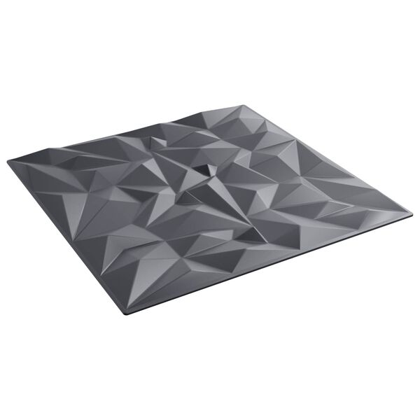 vidaXL V&aelig;gpaneler 24 pcs Amethyst Gr&aring; 50 x 50 cm XPS Skum