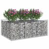 vidaXL Gabion h&oslash;jbed S&oslash;lv 150 x 100 x 60 cm Galvaniseret st&aring;l