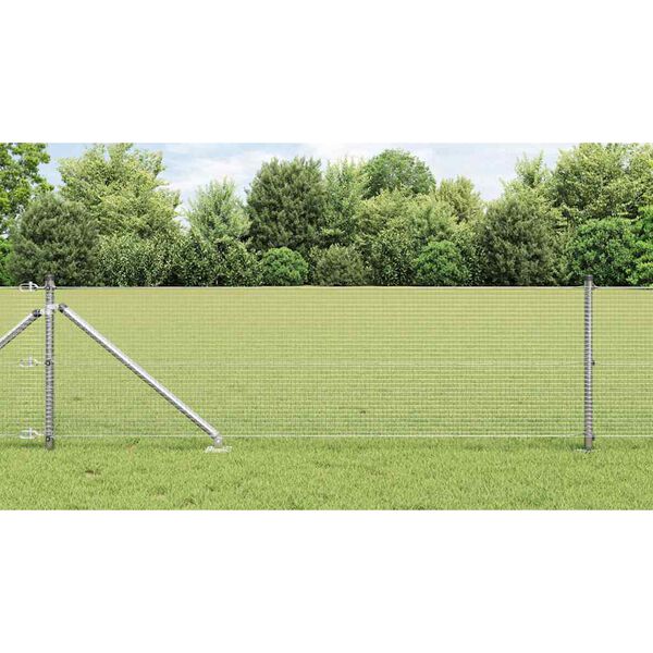 vidaXL Hegnsp&aelig;l S&oslash;lv 10 x 0,6 m (16 x 16 mm net) St&aring;l
