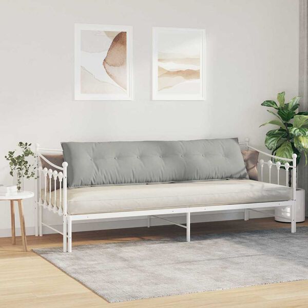 vidaXL Rygpude Lysegr&aring; 200 x 50 cm Mikrofiberstof