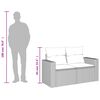 vidaXL havesofa med hynder 2-personers sort polyrattan