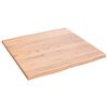 vidaXL bordplade 60x60x2 cm naturlig kant behandlet egetræ lysebrun