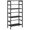 vidaXL Bogreol 3 niveauer 60 x 29,5 x 115 cm Konstrueret tr&aelig; Sort eg
