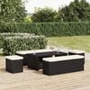 vidaXL ottomaner med hynder 2 stk. 40x30x40 cm polyrattan sort