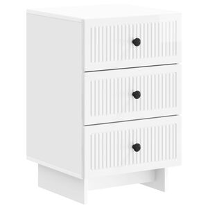 vidaXL Natskab Hvid h&oslash;jglans 43 x 41 x 66,5 cm Konstrueret tr&aelig;