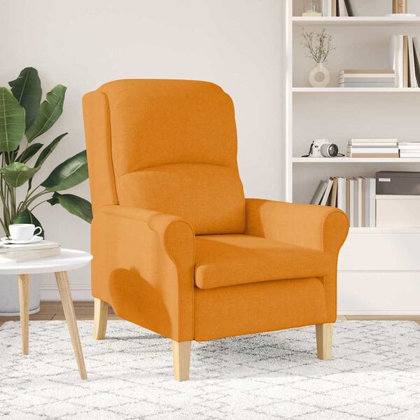 vidaXL l&aelig;nestol M&oslash;rkegul 76 x 94 x 102 cm Stof