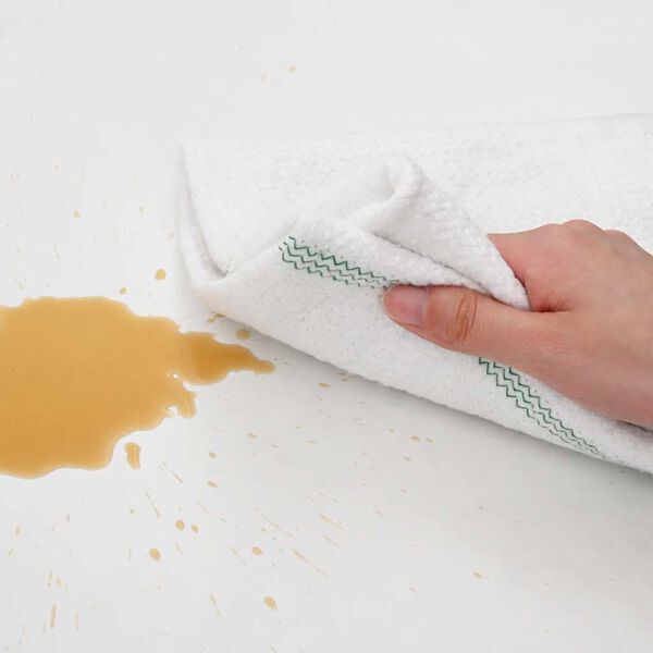 vidaXL rengøringsklude 10 stk. 50x60 cm hvid med grønne striber