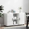 vidaXL Sideboard FLORIN Hvid 88,5 x 30,5 x 55,5 cm Konstrueret tr&aelig;