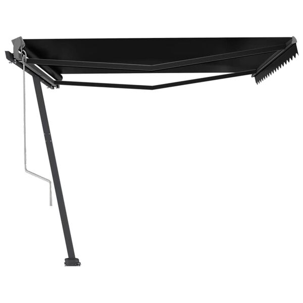 vidaXL fritstående markise 400x350 cm automatisk betjening antracitgrå