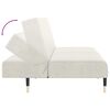 vidaXL 2-personers sovesofa fløjl cremefarvet