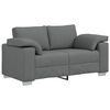 vidaXL Sofa 3 pcs M&oslash;rkegr&aring; 219 x 80 x 82 cm Linned-blandet stof