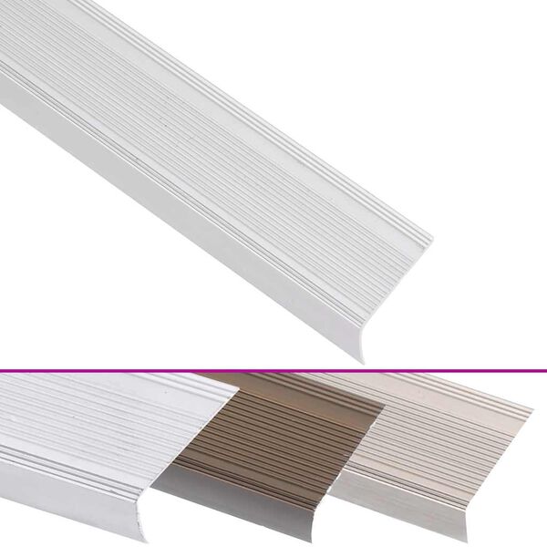 vidaXL trappelister 15 stk. L-facon 90 cm aluminium sølvfarvet