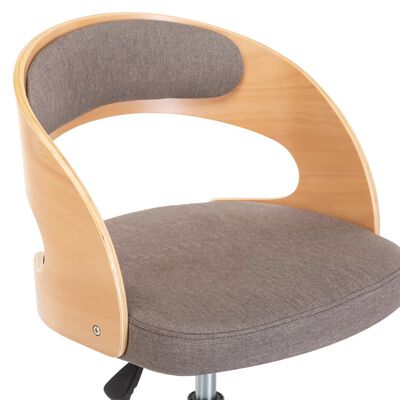 vidaXL drejelige spisebordsstole 4 stk. bøjet træ og stof gråbrun