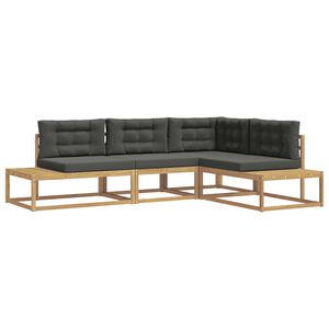 vidaXL Udend&oslash;rs sofagruppe Hvid 277,5 x 198,5 x 73 cm Polyester