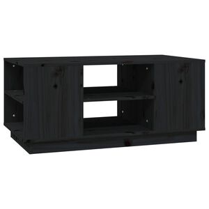 vidaXL sofabord 90x49x40,5 cm massivt fyrretr&aelig; sort