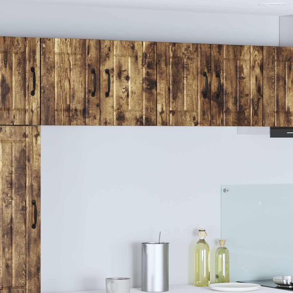 vidaXL K&oslash;kkenv&aelig;gskabe 2 pcs R&oslash;get eg 60 x 31 x 40 cm Konstrueret tr&aelig;